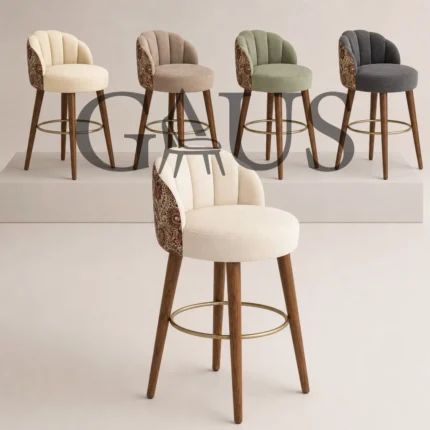 Neral Ahşap Bar Sandalyesi Bar Sandalyesi | NERAL